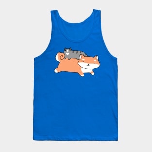 Blue Tabby and Shiba Tank Top